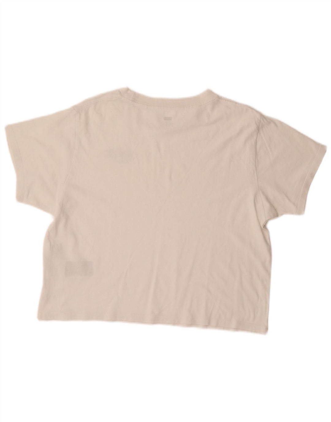 Camiseta feminina superdimensionada LEVI'S UK 10 algodão branco pequeno