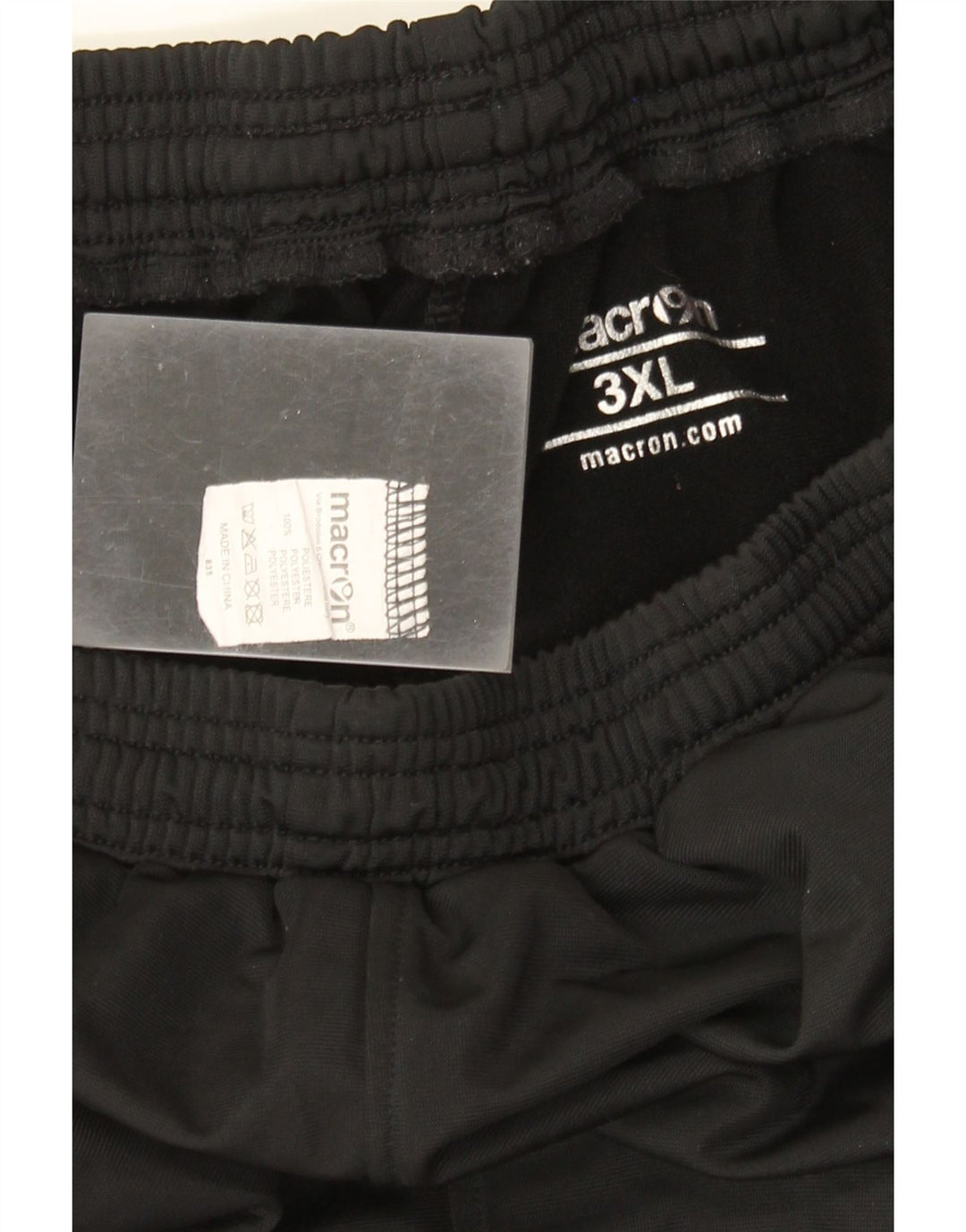 Shorts esportivos gráficos masculinos Macron 3XL poliéster preto