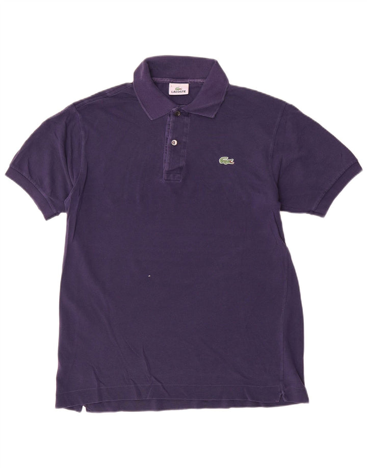 Camisa polo masculina Lacoste tamanho 3 pequeno algodão azul marinho