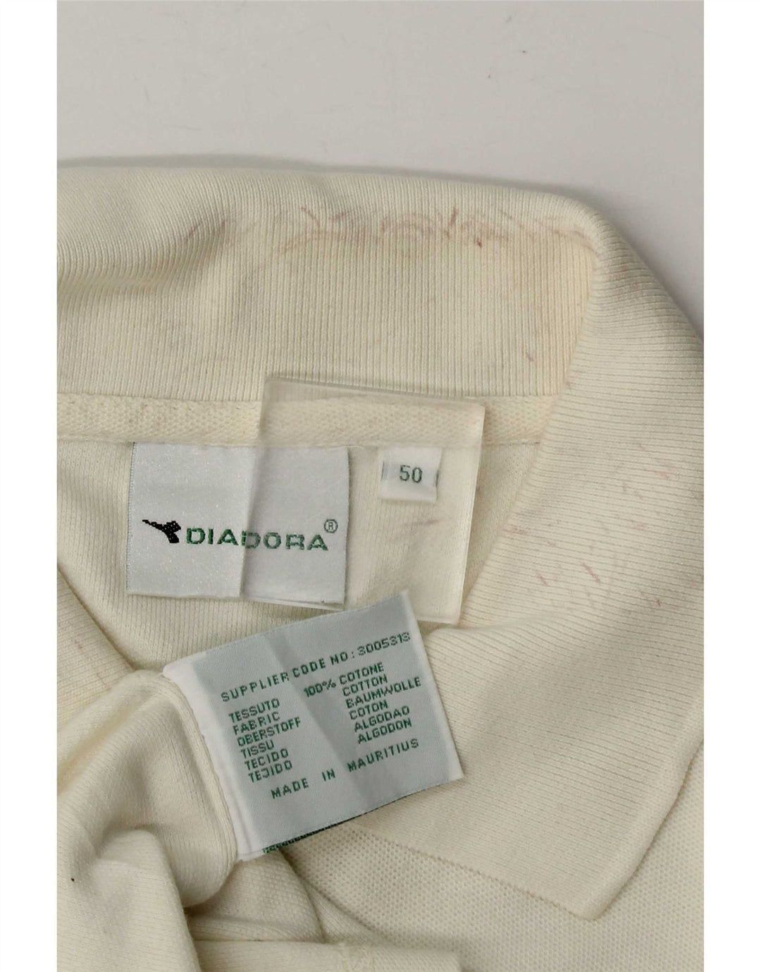 Diadora Mens Loose Fit Polo Shirt IT 50 Médio Bege