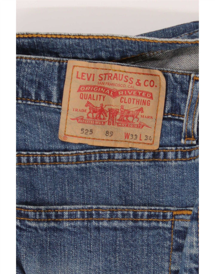 Calça jeans feminina Levi's 525 Bootcut W33 L34 azul algodão