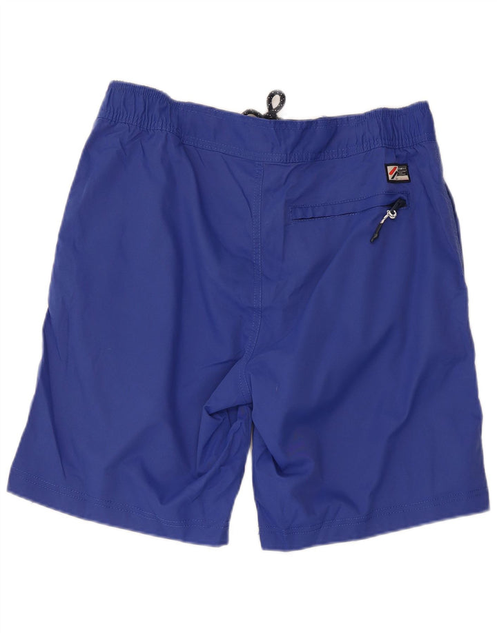 Calções de banho masculinos Superdry Graphic azul médio poliéster