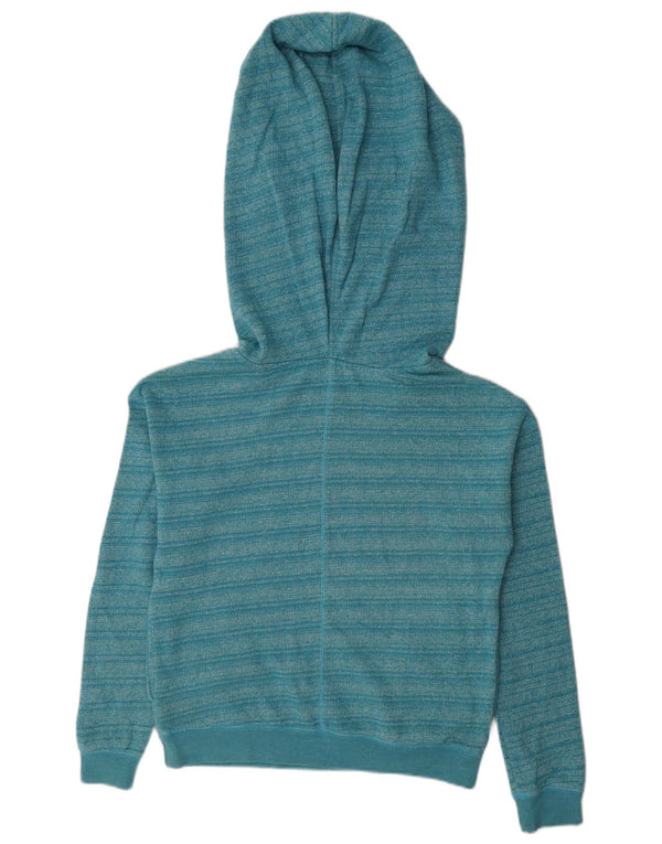 Jumper com capuz oversized feminino Roxy UK 6 XS algodão listrado azul