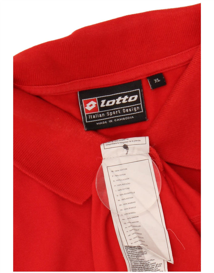 Camisa polo masculina Lotto XL algodão vermelho
