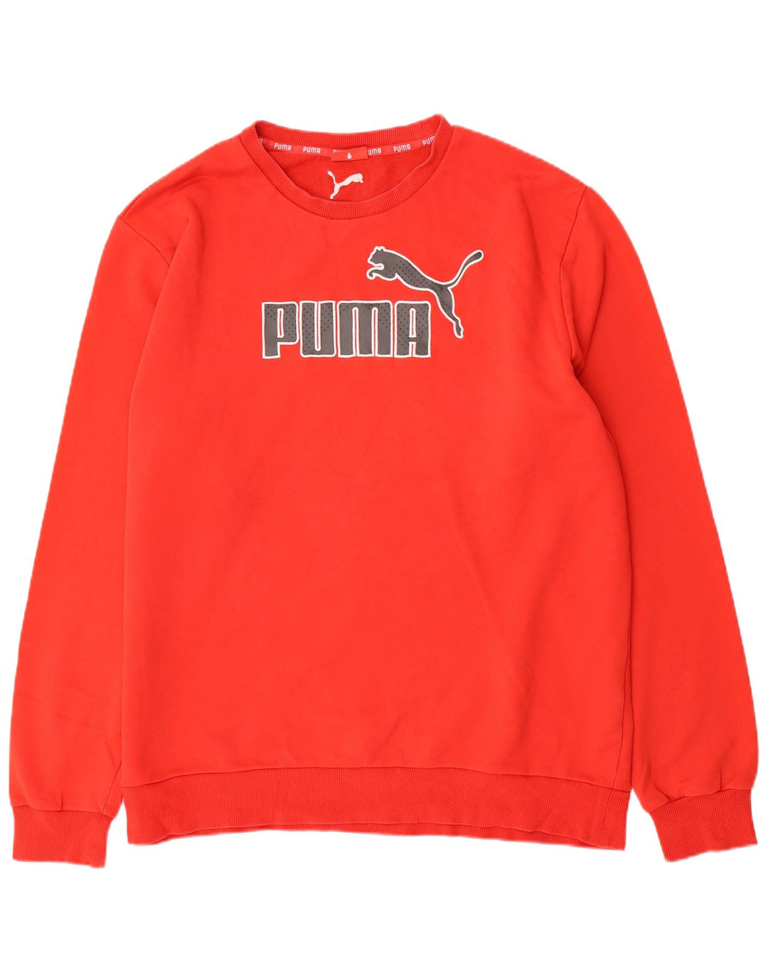 Puma Mens Graphic Moletom Jumper 2XL Algodão Vermelho