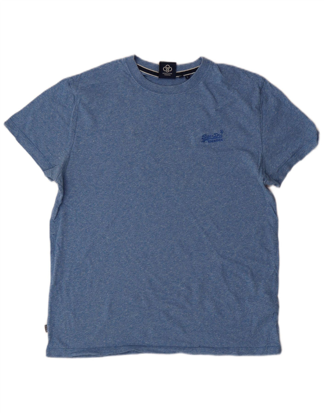 Camiseta masculina SUPERDRY grande algodão azul