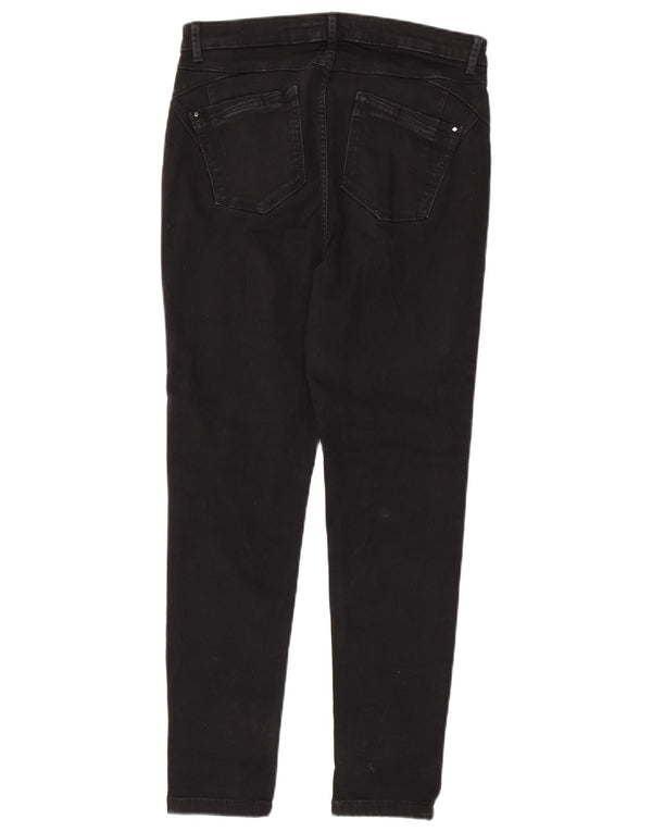 Jeans skinny feminino Marks & Spencer Reino Unido 12 médio W30 L27 algodão preto