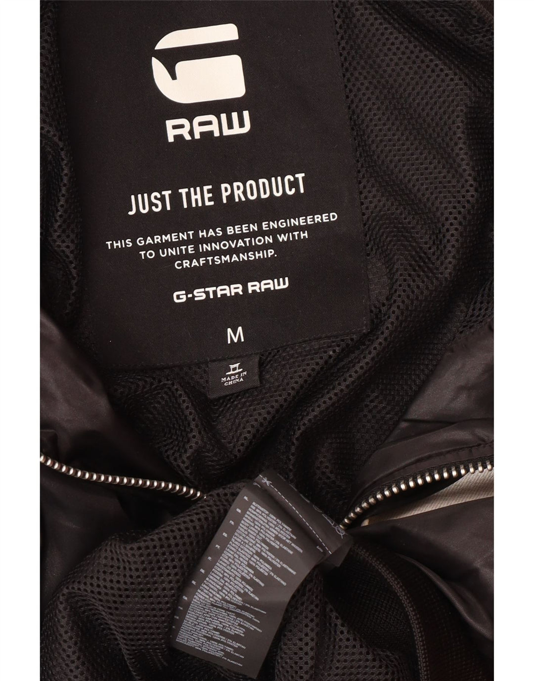 Jaqueta bomber gráfica masculina G-Star UK 38 poliamida preta média