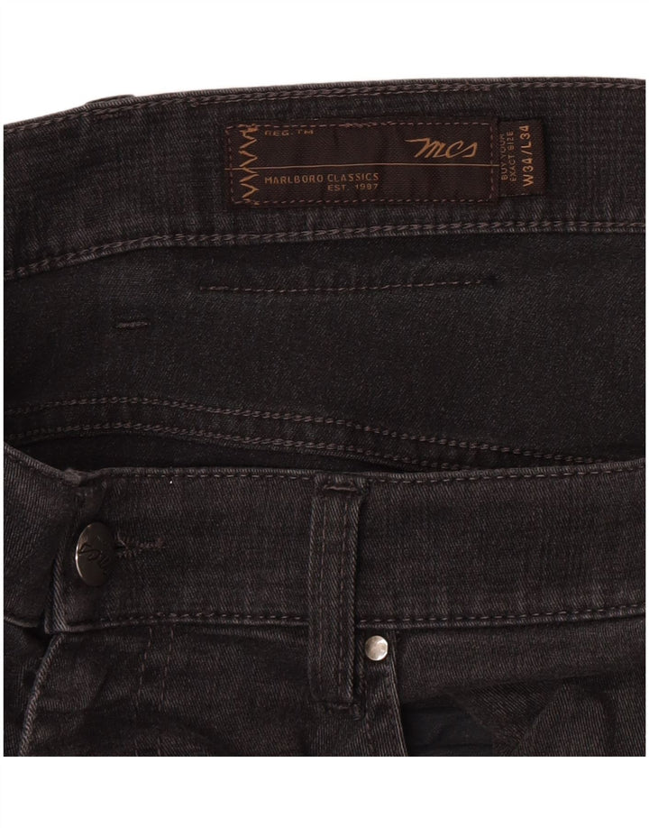 Marlboro Classics Masculino Calça Casual Reta W34 L30 Cinza