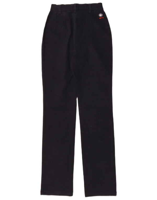 Calça feminina reta casual Murphy & Nye W27 L31 algodão azul marinho