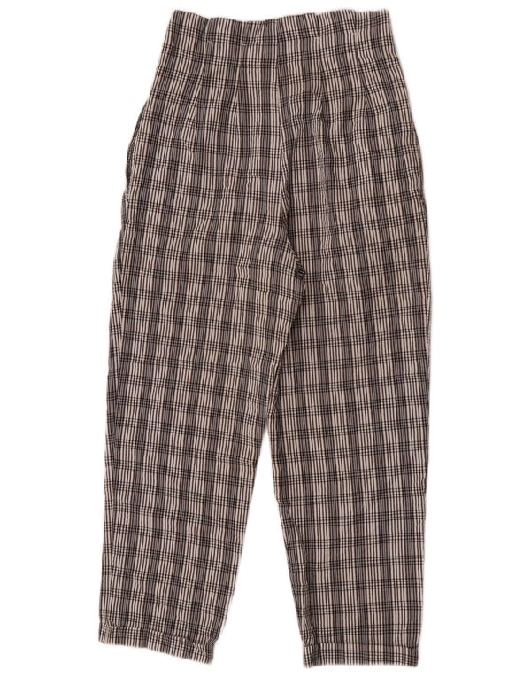 Topshop Calça feminina casual de cintura alta pequena Reino Unido 8 pequena W24 L24 cinza