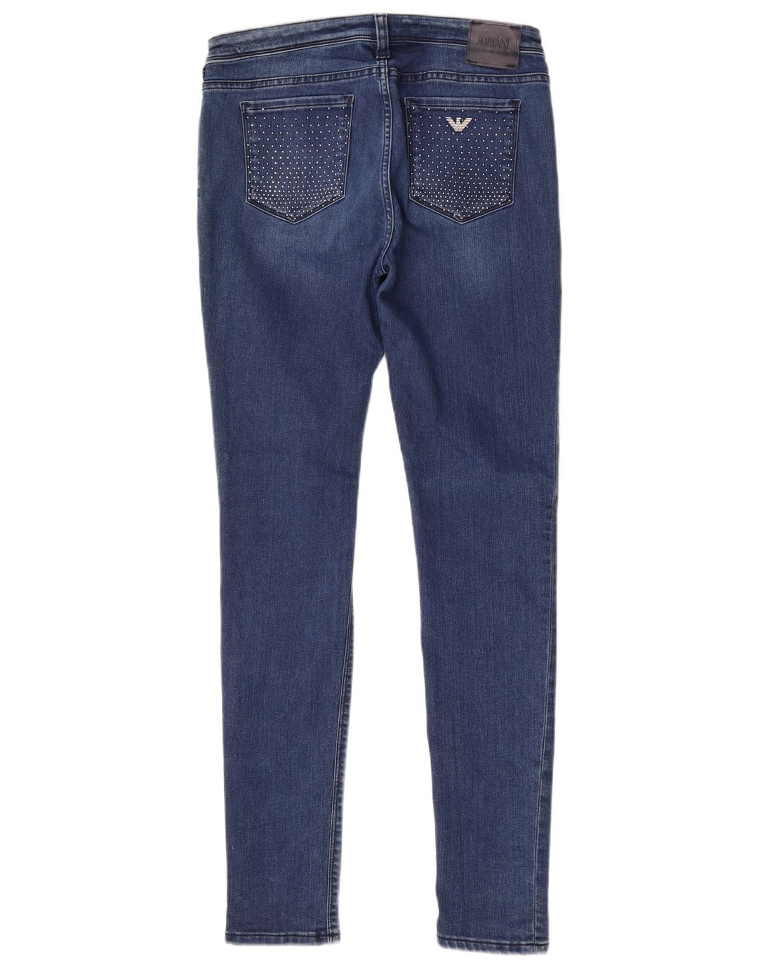 Calça jeans skinny feminina Armani W29 L31 algodão azul