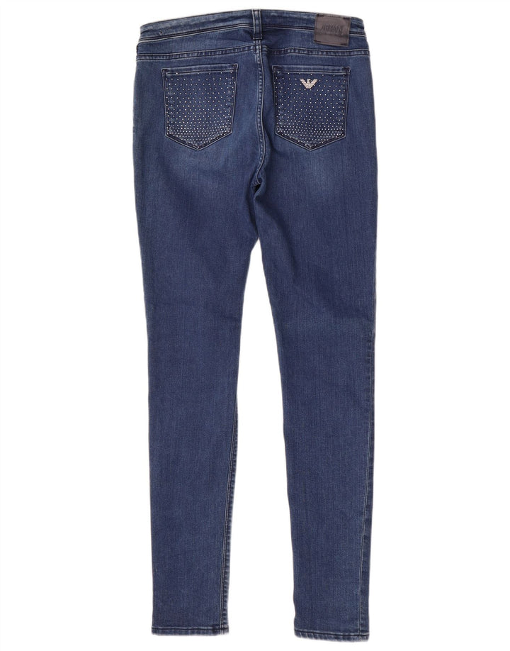 Calça jeans skinny feminina Armani W29 L31 algodão azul