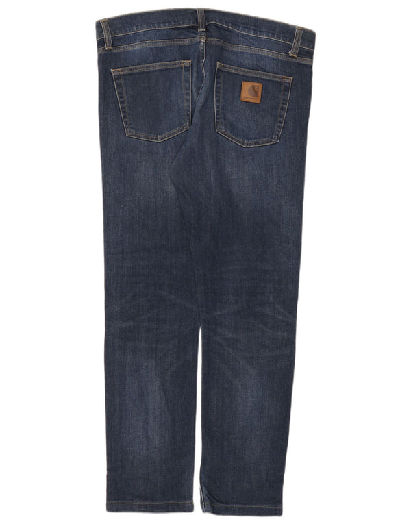 Carhartt Mens Slim Jeans W32 L29 Azul Marinho Algodão
