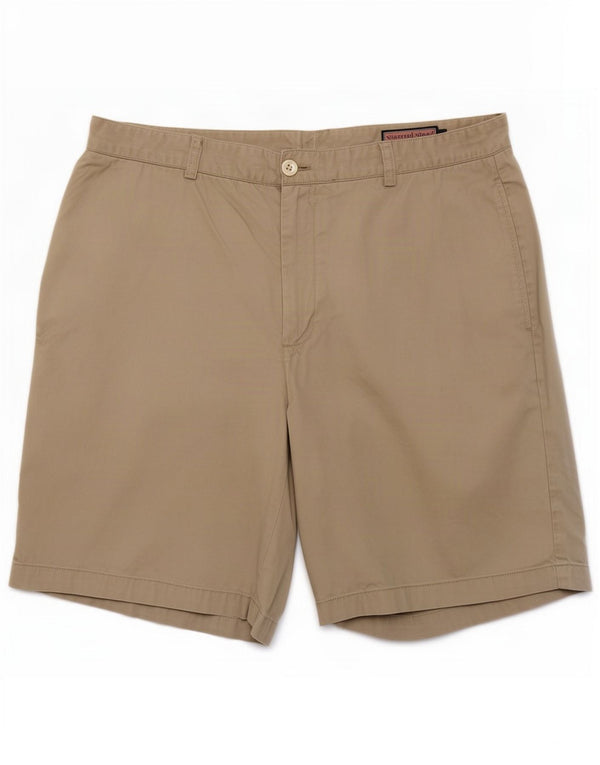 Vineyard Vines Mens Regular Chino Shorts Grande W36 Algodão Bege