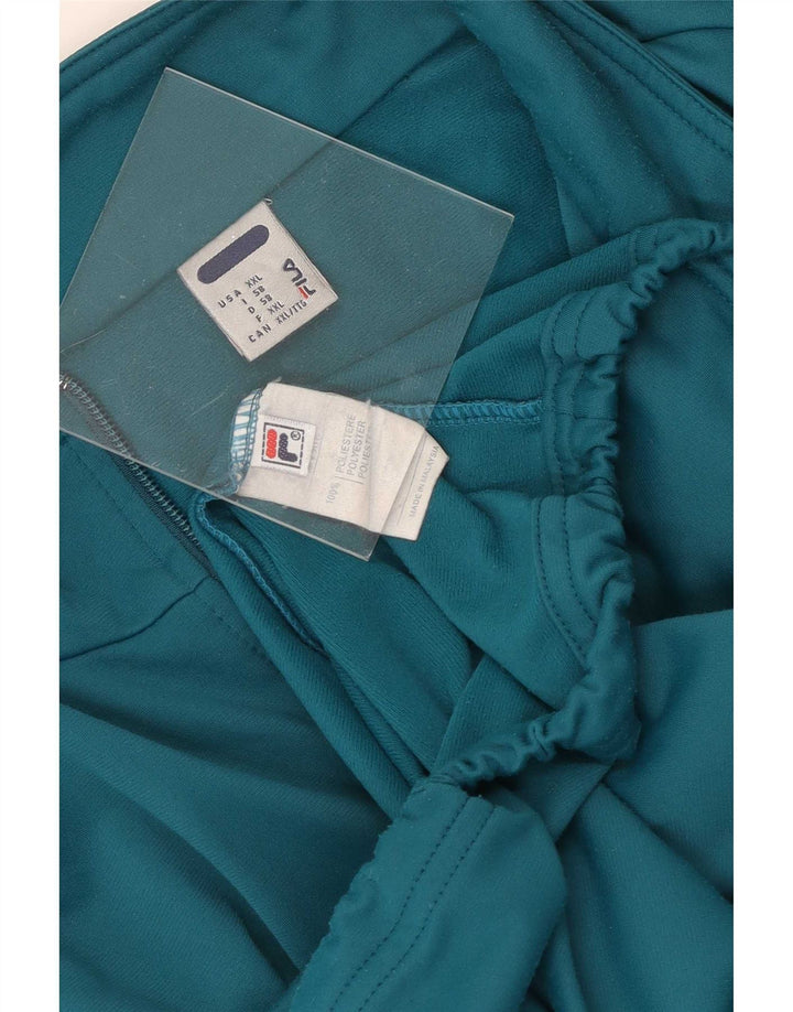 Fila Mens Tracksuit Top Jacket 2XL Turquesa Colourblock Poliéster