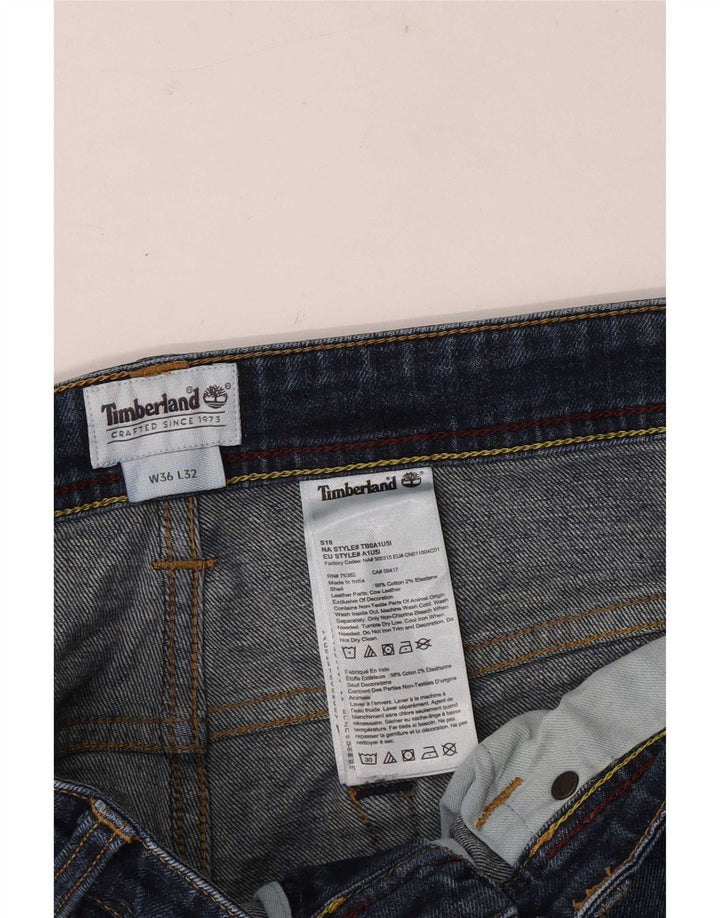 Timberland Mens Slim Jeans W36 L32 Azul Algodão