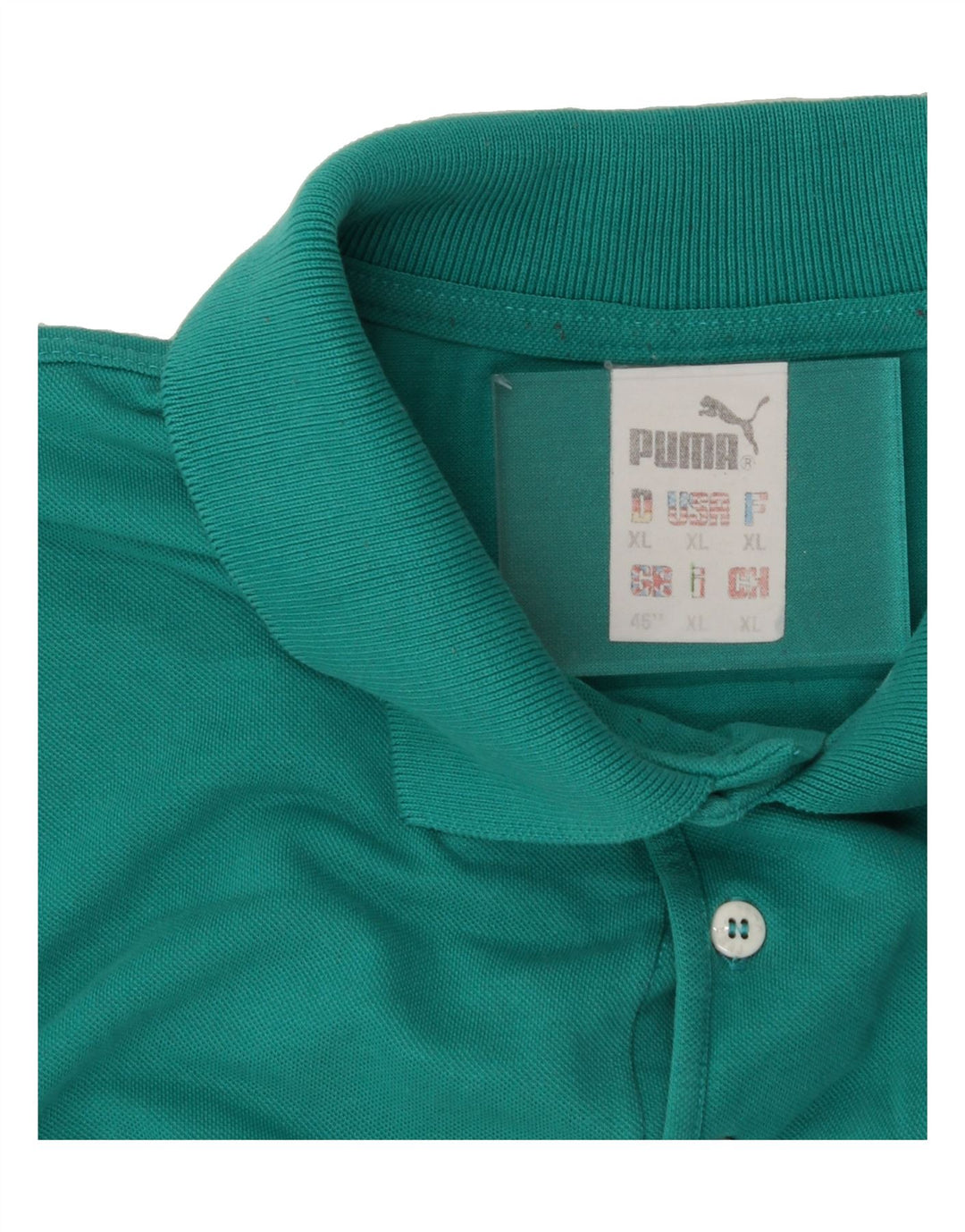 PUMA Mens Polo Shirt XL Turquoise Cotton Vintage Puma and Second-Hand Puma from Messina Hembry 
