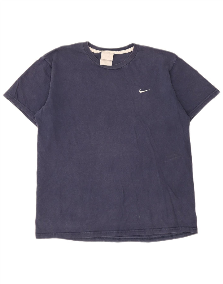 Camiseta masculina Nike Top médio algodão azul marinho