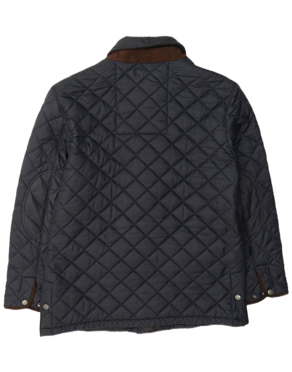 Jaqueta acolchoada masculina Crew Clothing UK 44 2XL azul marinho nylon