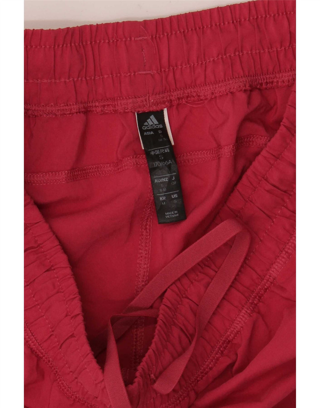 Shorts esportivos femininos Adidas UK 10 pequeno rosa poliéster