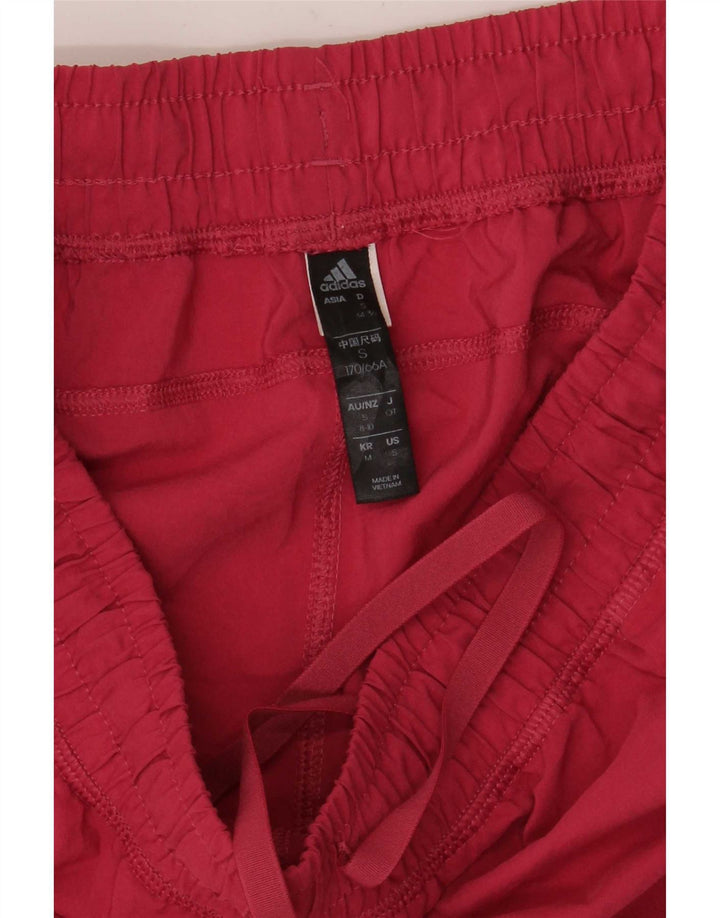 Shorts esportivos femininos Adidas UK 10 pequeno rosa poliéster