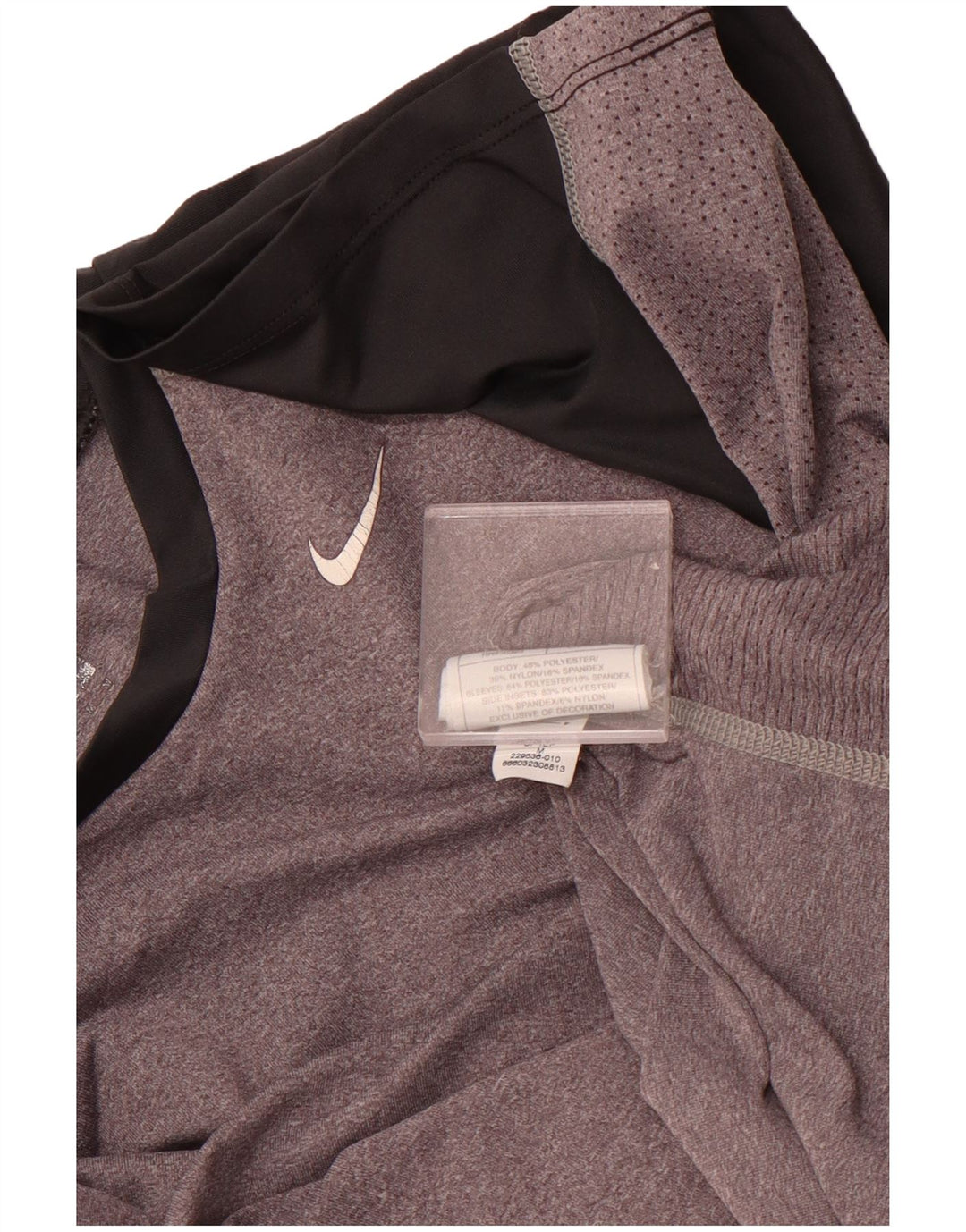 Camiseta masculina NIKE Top cinza médio colorblock poliéster