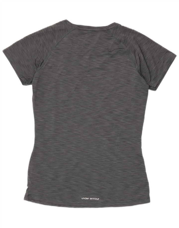 Camiseta feminina Under Armour Heat Gear Top UK 10 poliéster cinza pequeno