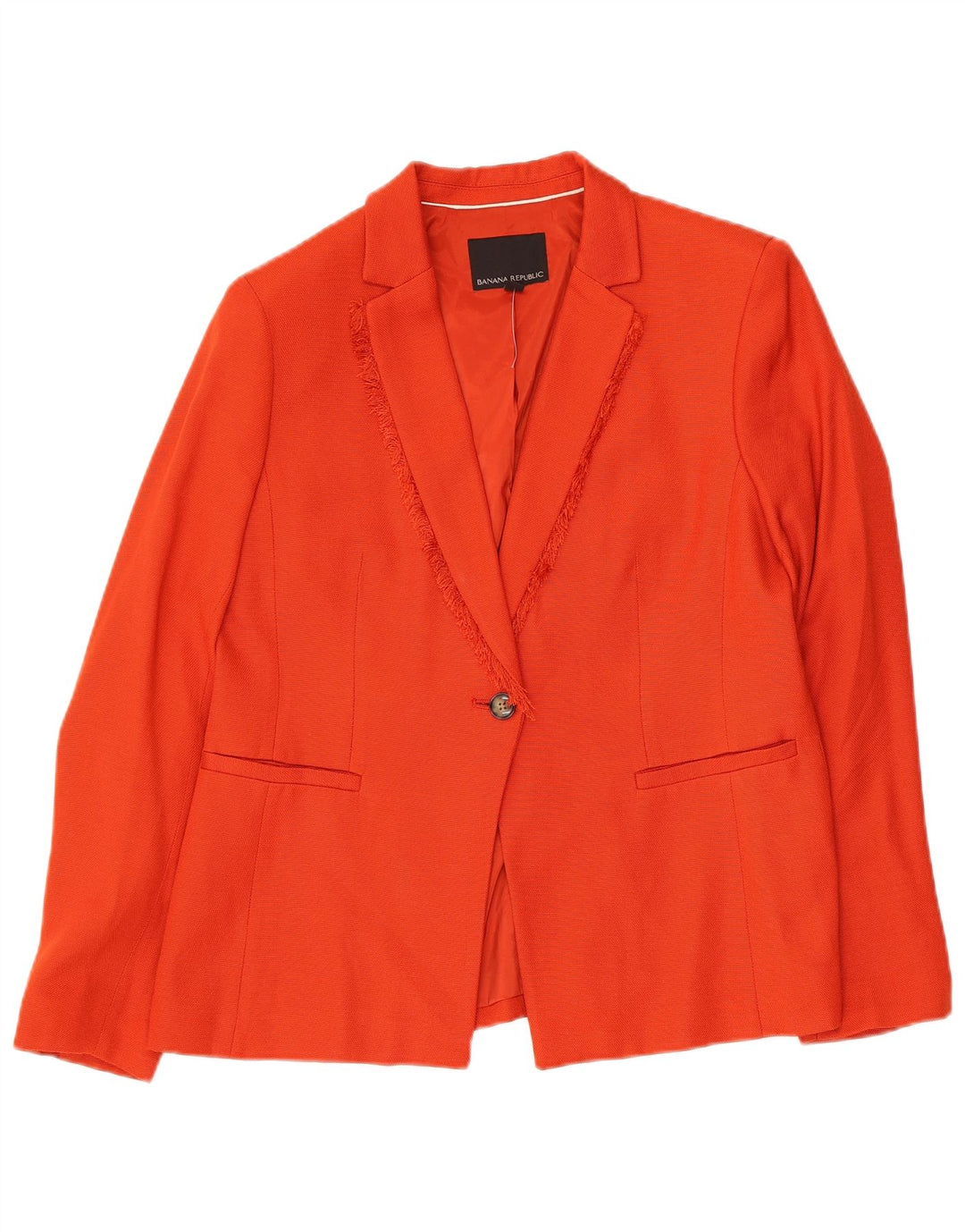 Jaqueta blazer feminina Banana Republic Petite 1 botão Reino Unido 10 pequena laranja