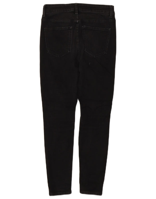 Marks & Spencer Feminino The Ivy Skinny Jeans Reino Unido 8 Pequeno W26 L26 Algodão Preto