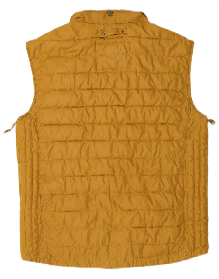 Colete acolchoado masculino Massimo Dutti UK 36 pequeno poliéster amarelo