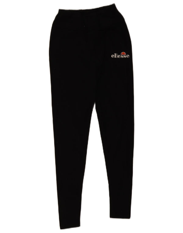 Ellesse Leggings Gráficos Femininos Reino Unido 10 Pequeno Algodão Preto