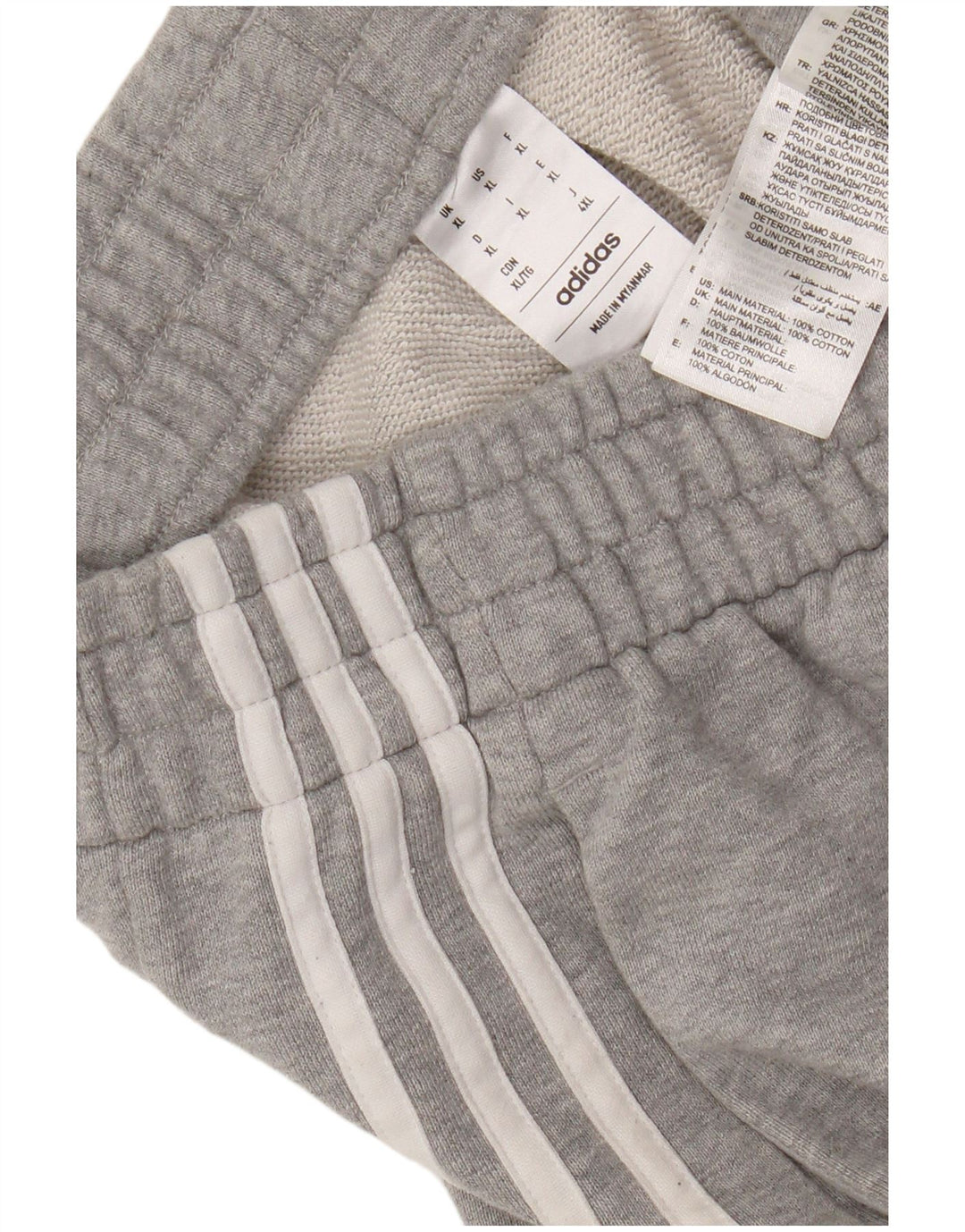 Shorts esportivos masculinos Adidas XL cinza algodão