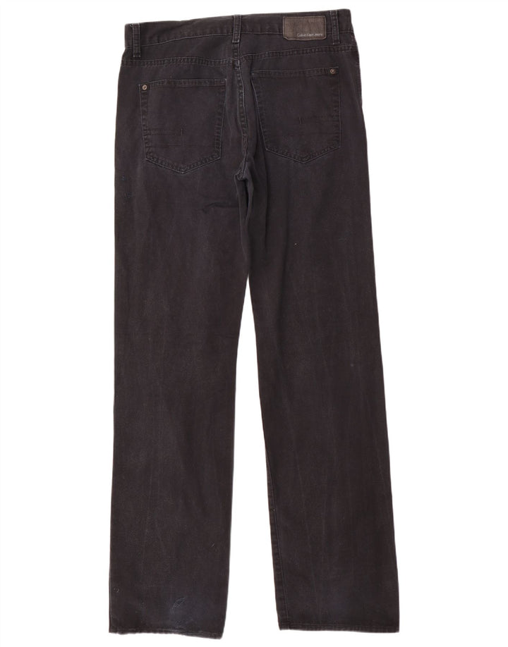 Calça jeans reta masculina Calvin Klein W33 L34 azul marinho algodão