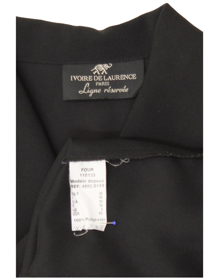 Blusa feminina Ivoire de Laurence Reino Unido 8 pequena preta poliéster