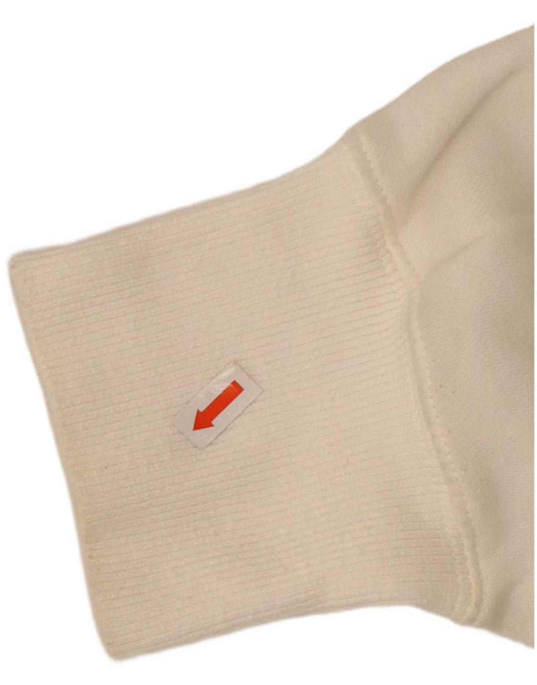 NIKE Womens Crop Oversized Sweatshirt Jumper UK 14 Médio Algodão Branco