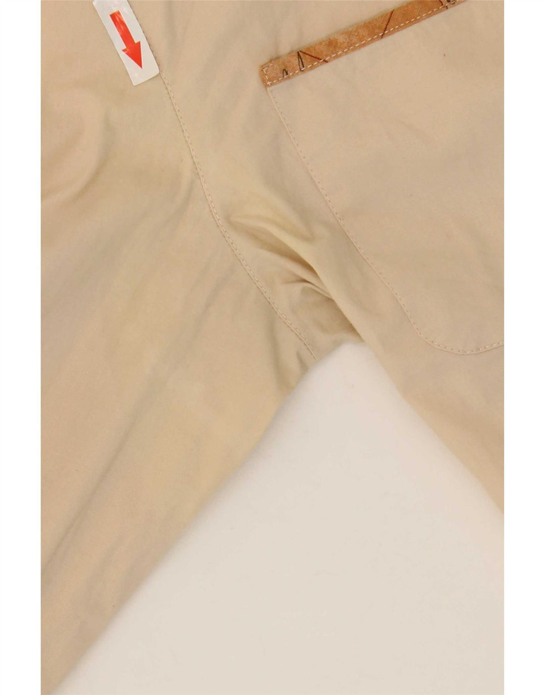Camisa feminina ALVIERO MARTINI UK 16 grande algodão bege