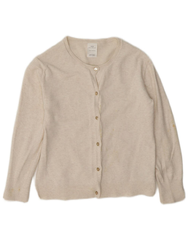 Suéter cardigã feminino Zara 7-8 anos algodão branco