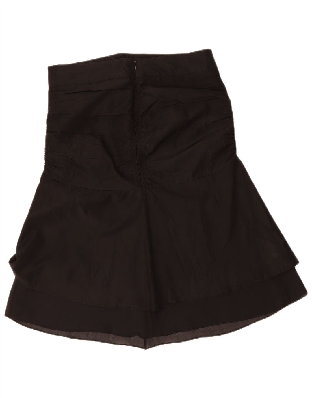 Saia tulipa feminina vintage média W30 acetato preto