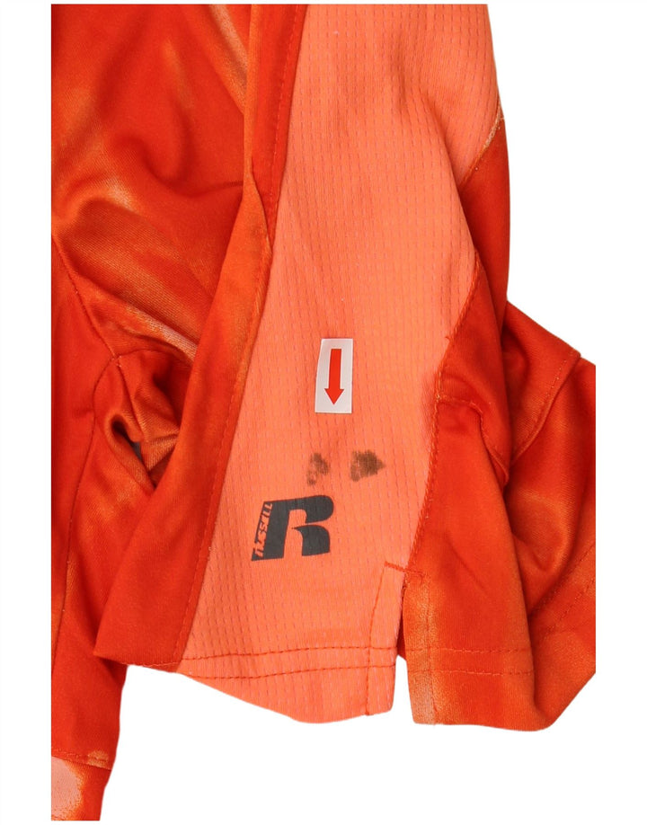 Shorts esportivos RUSSELL ATLÉTICOS para meninos 7-8 anos médio laranja colorblock