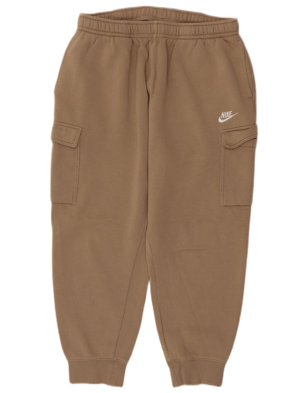 Nike Womens Cargo Tracksuit Calças Joggers UK 18 XL Bege Algodão