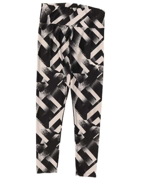 Leggings Puma Feminino UK 12 Médio Preto Geométrico