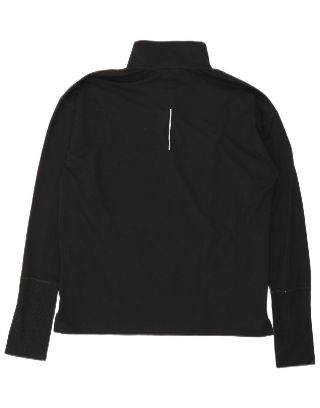 Nike Mens Running Zip Neck Top Manga Longa Pequeno Poliéster Preto