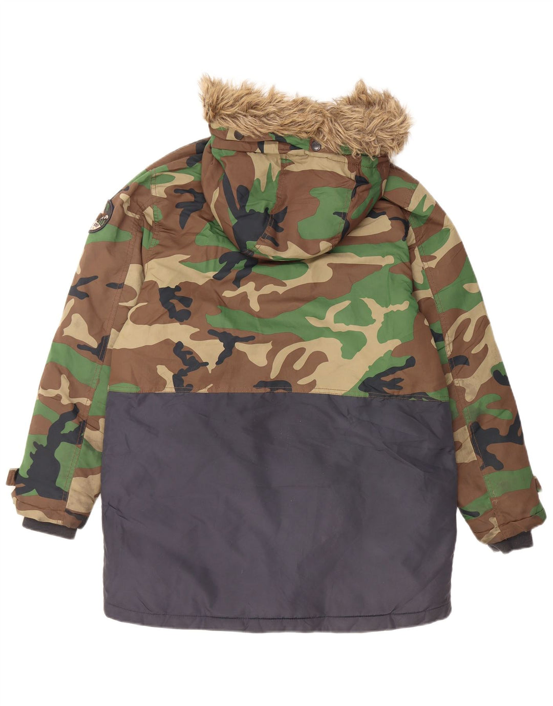 Jaqueta Parka com capuz Zara Boys 13-14 anos camuflagem multicolorida