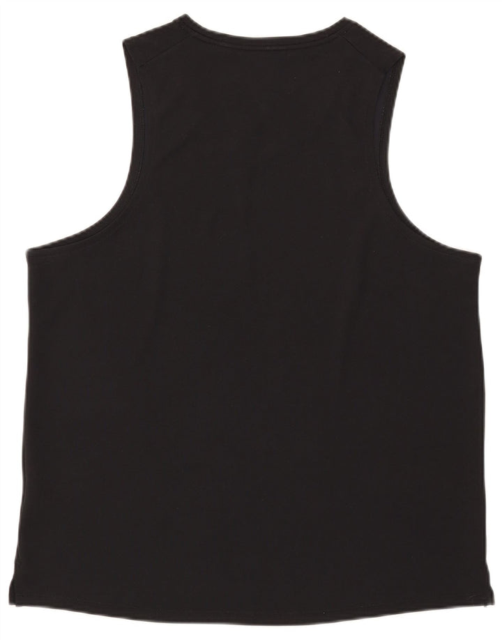 Nike Womens Dri Fit Vest Top UK 16 Grande Poliéster Preto