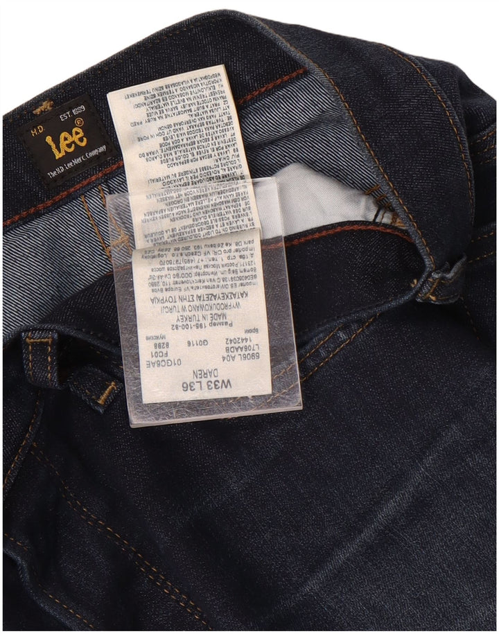 Lee Mens Daren Slim Jeans W33 L36 Azul Marinho Algodão