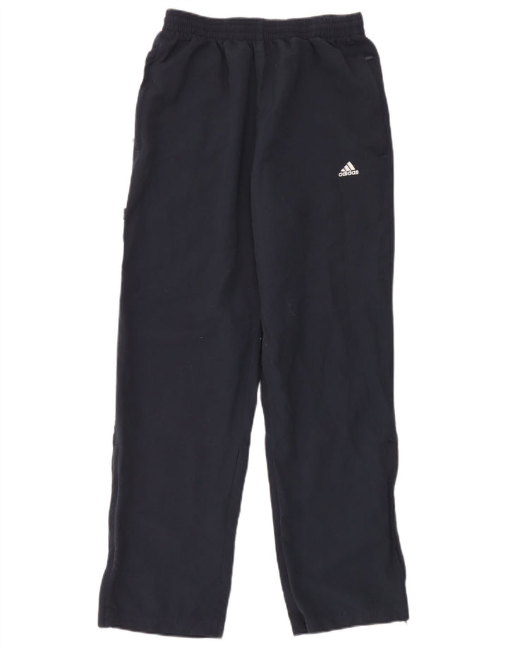 Calça de treino masculina Adidas pequena azul marinho poliéster