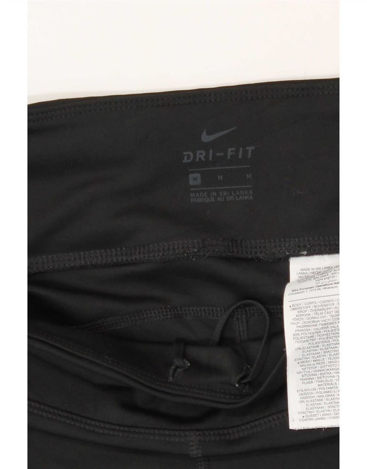 Leggings Nike Dri Fit Crop Femininas UK 12 Médio Preto Poliéster