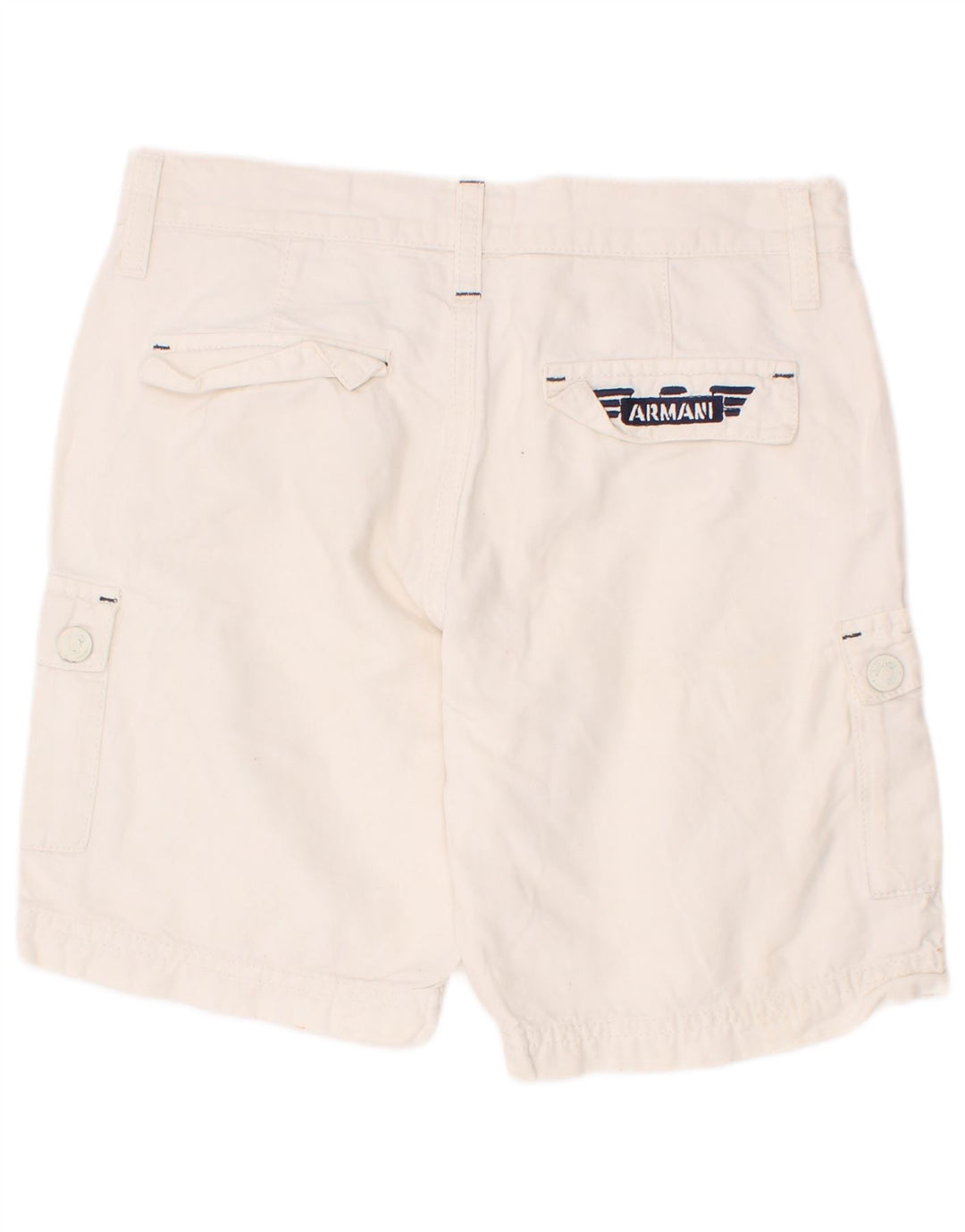 Shorts Cargo Armani Junior Meninos 7-8 Anos W24 Algodão Branco