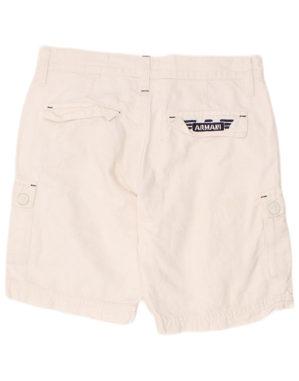 Shorts Cargo Armani Junior Meninos 7-8 Anos W24 Algodão Branco